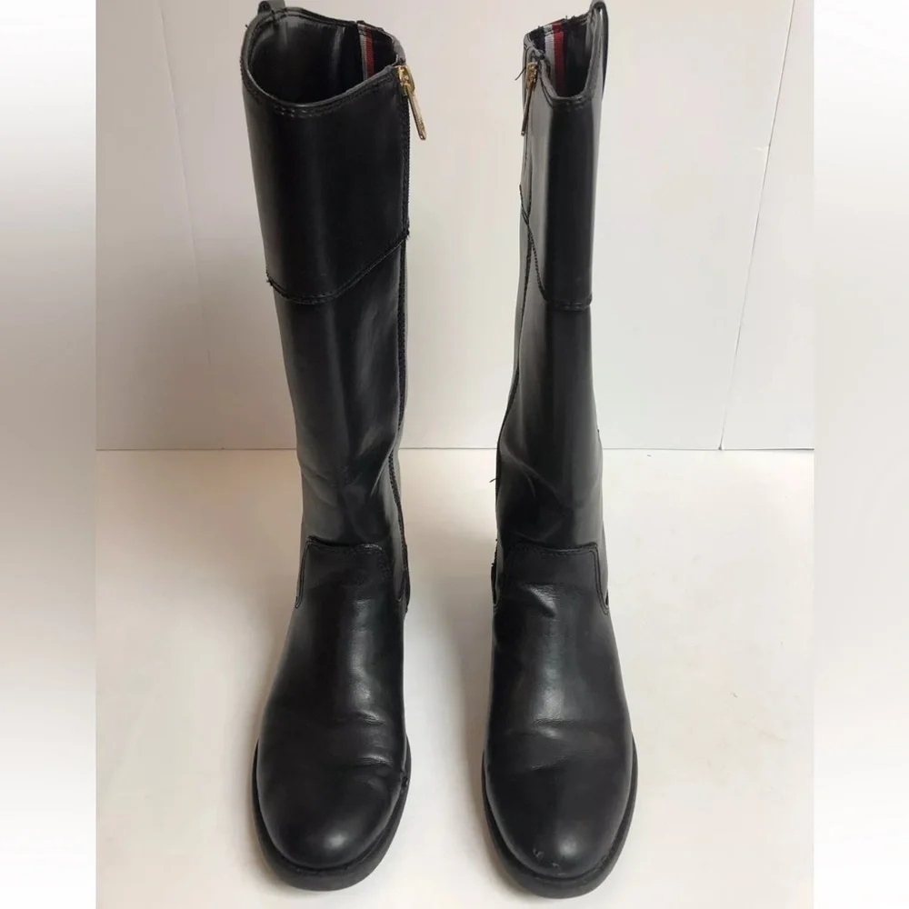 Tommy Hilfiger Women’s Shano, Black Riding Boots Black, Size 9.5 M.